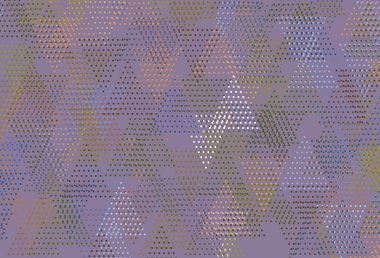 Açık mavi, daire şeklinde çokgen şeklinde sarı vektör deseni. Çemberler ve üçgenlerle soyut gradyan çizimi. Duvar kağıtları için şablon.