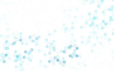 Kabarcıklı hafif BLUE vektör arkaplanı. Soyut arka planda bulanık kabarcıklar ve renkli gradyan. Fütürist reklamlar ve kitapçıklar için şablon.