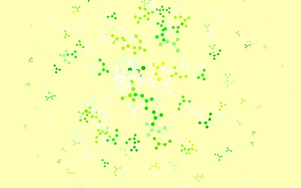 Světle Zelená Žlutá Vektorová Šablona Umělou Inteligencí Zářící Ilustrace Tvary — Stockový vektor