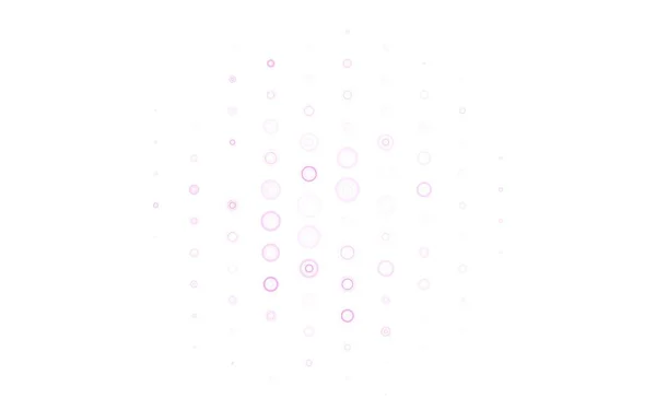 Modèle Vectoriel Violet Clair Rose Avec Des Cercles Belle Illustration — Image vectorielle