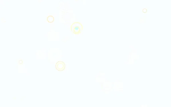 ライトグリーン 円の形をした黄色のベクトルレイアウト 抽象的な背景にカラフルなグラデーションでぼやけた泡 チラシのパターン — ストックベクタ