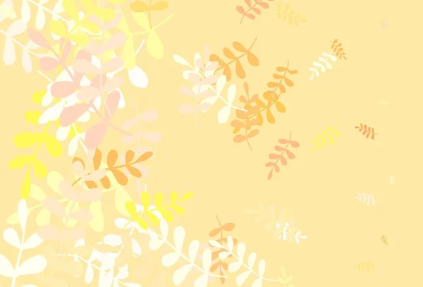 Hellroter Vektor Abstrakter Hintergrund Mit Blättern Brandneue Farbige Illustration Verschwommenem — Stockvektor