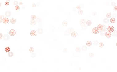 Dairesel açık kırmızı vektör şablonu. Bulanık dekoratif tasarım baloncuklu soyut tarzda. Duvar kağıtlarının dokusu için desen.