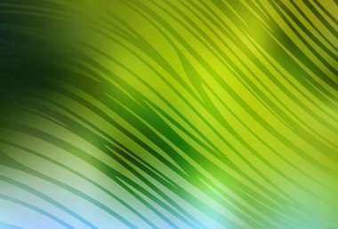 Açık yeşil, kıvrımlı sarı vektör dokusu. Alnında çizgiler olan soyut bir çizim. Posterler ve afişler için iş tasarımı.