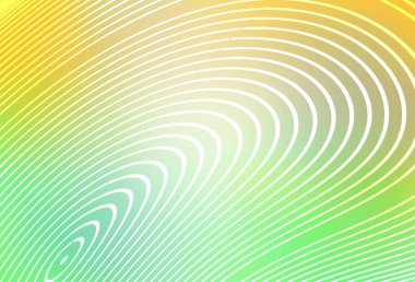 Açık yeşil, eğri çizgileri olan sarı vektör arkaplan. Çağdaş gradyan soyut çizgileri olan çizimler. Markan için yeni kompozisyon.