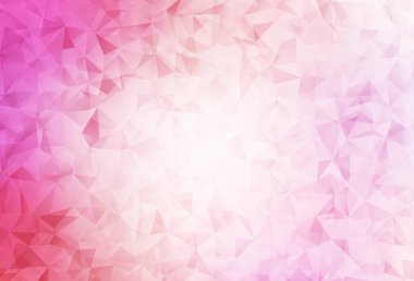 Açık pembe vektör çokgen arka plan. Çokgen şekilli bir örnek. Dizaynınız için üçgen desen.