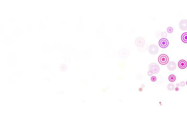 Disklerle ışık çok renkli vektör dokusu. Soyut arka planda bulanık kabarcıklar ve renkli gradyan. Marka kitabınız için yeni şablon.