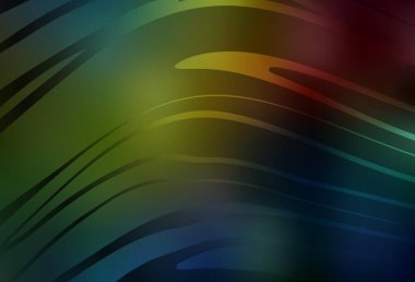 Wry çizgileri olan koyu renkli vektör arkaplanı. Kavisli çizgilerden oluşan parlak bir illüstrasyon. Fikirlerin için bir örnek..