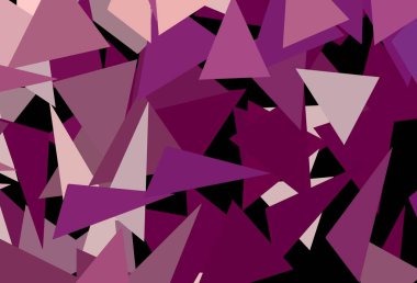 Çizgileri ve üçgenleri olan koyu pembe vektör arkaplanı. Doğa tarzında üçgenleri olan güzel bir çizim. Web siteniz için basit tasarım.