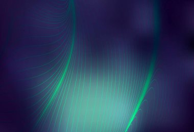 Koyu mavi, çizgileri olan yeşil vektör arkaplan. Değişken çizgileri olan renkli soyut çizimler. Markan için yeni kompozisyon.