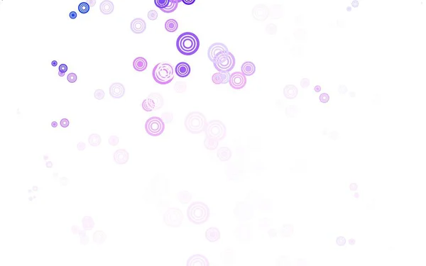 Světle Fialová Růžová Vektorová Šablona Kruhy Krásná Barevná Ilustrace Rozmazanými — Stockový vektor