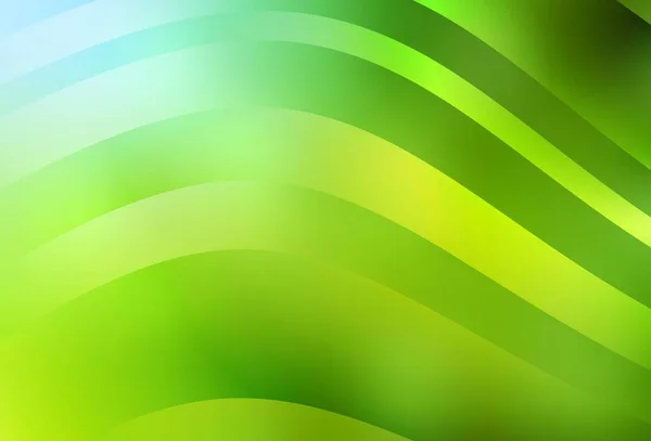 Светло Зеленая Желтая Векторная Текстура Изогнутыми Линиями Блестящие Абстрактные Иллюстрации — стоковый вектор