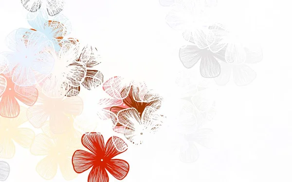 花とライトブラウンベクトルのドードルテンプレート花と色のイラストを輝く 壁紙のパターン ぬり絵 — ストックベクタ