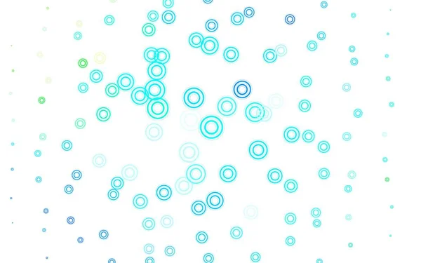 Light Blue Green Vector Backdrop Dots Illustration Set Shining Colorful — Stock Vector