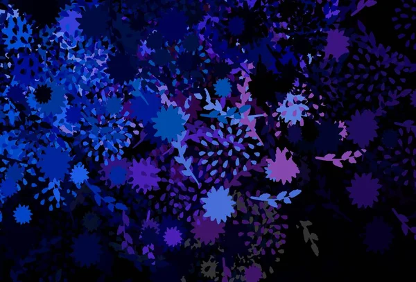 Rose Foncé Motif Vectoriel Bleu Avec Des Formes Aléatoires Design — Image vectorielle