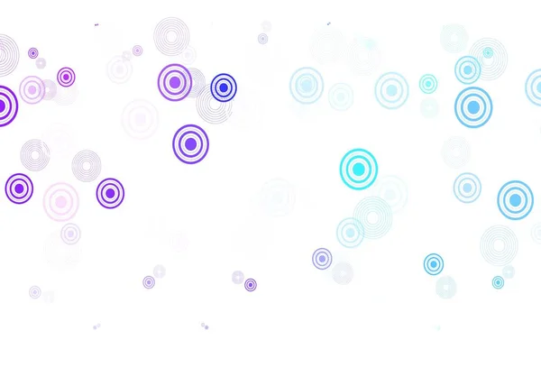 Világos Rózsaszín Kék Vektor Minta Gömbökkel Homályos Buborékok Elvont Háttérrel — Stock Vector