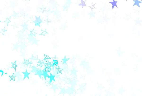 Rosa Claro Fondo Vectorial Azul Con Estrellas Pequeñas Grandes Ilustración — Vector de stock