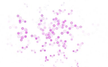 Lekeli açık mor vektör arkaplan. Doğa tarzında bulanık halkaları olan güzel renkli çizimler. Fütürist reklamlar ve kitapçıklar için şablon.