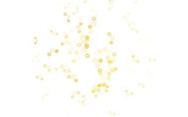 Açık Turuncu vektör arkaplan ve noktalar. Renkli su damlaları olan modern soyut çizimler. Fütürist reklamlar ve kitapçıklar için şablon.