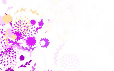 Açık pembe, kırmızı vektör soyut desenli çiçekler, güller. Beyaz arka planda çiçeklerin dekoratif tasarımı. İşiniz için en iyi tasarım..