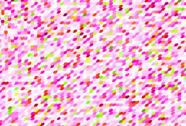 Açık pembe, diskli yeşil vektör dokusu. Renkli su damlaları olan modern soyut çizimler. Reklamlar, broşürler için desen.