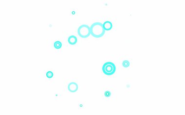 Disklerle açık yeşil vektör dokusu. Parlak renkli soyut çemberlerin olduğu bir resim. Poster ve web siteleri için tasarım.