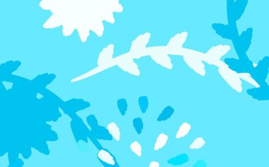 Açık mavi, çiçekli kırmızı vektör zarif şablon çiçekli bulanık şekilli yaratıcı illüstrasyon. Tasarımınız için yeni şablon.