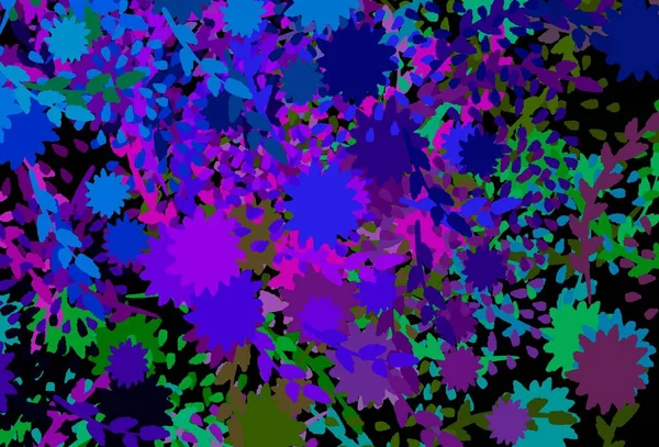 Fond Vectoriel Multicolore Foncé Avec Des Formes Memphis Illustration Colorée — Image vectorielle