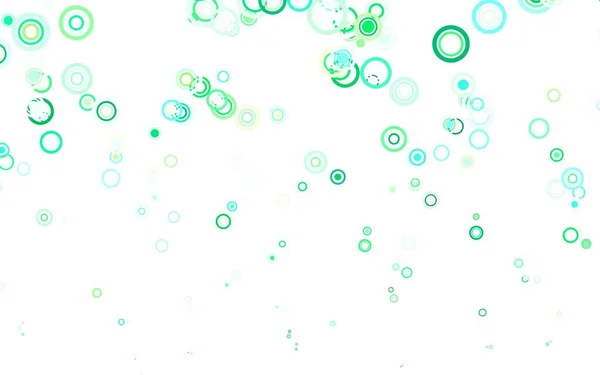 Bleu Clair Fond Vectoriel Vert Avec Bulles Bulles Floues Sur — Image vectorielle