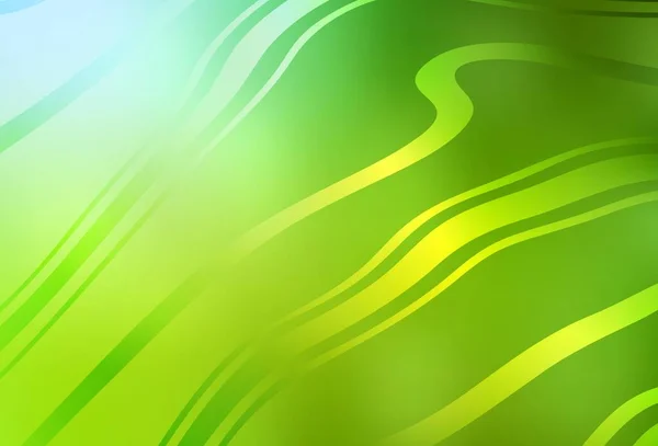 Hellgrüne Gelbe Vektor Verschwommen Glanz Abstrakte Vorlage Bunte Illustration Abstrakten — Stockvektor