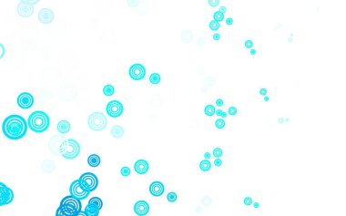 Açık mavi, daireli yeşil vektör şablonu. Doğa tarzında renkli baloncuklu soyut illüstrasyon. Fütürist reklamlar ve kitapçıklar için şablon.