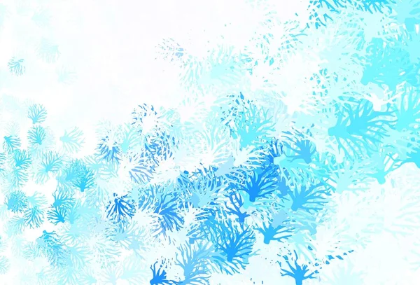 Heller Blauer Vektor Eleganter Hintergrund Mit Ästen Blätter Zweige Natürlichem — Stockvektor