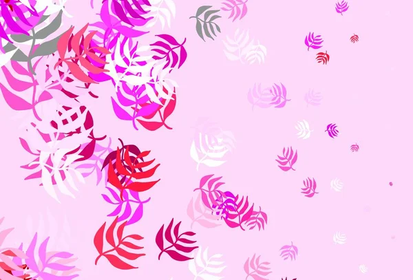 Светло Фиолетовый Вектор Обратного Хода Листьями Элегантная Яркая Иллюстрация Листьями — стоковый вектор