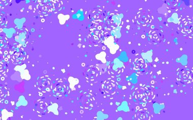 Açık pembe, soyut şekilli mavi vektör dokusu. Renkli rastgele şekillerle modern soyut illüstrasyon. Duvar kağıtları için zarif tasarım.