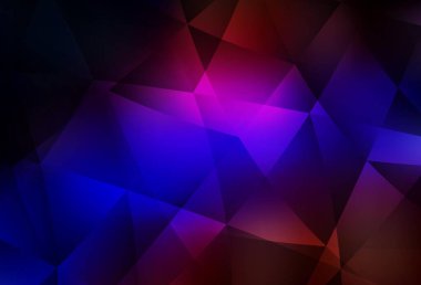 Koyu mavi, kırmızı vektör soyut mozaik desen. Yarım ton şeklinde, üçgenli yaratıcı illüstrasyon. Bir markanın arkaplanı için desen.