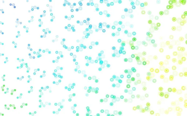 Light Blue Green Vector Texture Disks Blurred Bubbles Abstract Background — Stock Vector