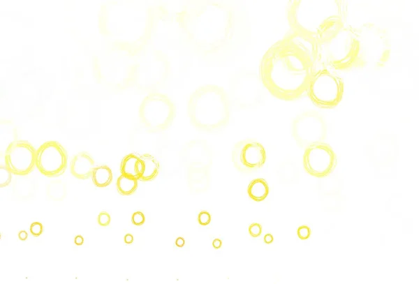 浅绿色 带圆圈的黄色矢量模板 用模糊的雨滴闪烁着抽象的图解 未来主义广告的模式 小册子 — 图库矢量图片