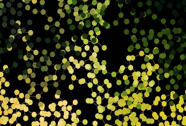 深绿色 黄色矢量背景与人工智能数据 多彩的设计 风格简洁 带有人工智能链接 海报图案 技术横幅 — 图库矢量图片