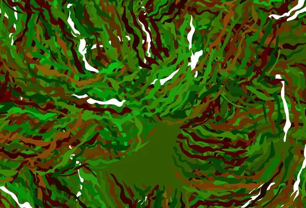 Светло Зеленый Красный Векторный Фон Линиями Образец Красочными Линиями Формами — стоковый вектор