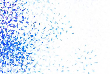 Açık mavi, yapraklı sarı vektör zarif desen. Bulanık şekilli ve yapraklı yepyeni bir resim. Duvar kağıdı tasarımınız için yeni bir doku.