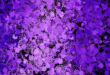 Koyu mor, kaotik şekilli pembe vektör şablonu. Soyut tarzda rengarenk gradyan şekilleri olan bir resim. Duvar kağıtları için zarif tasarım.