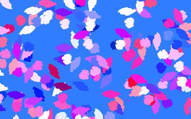 Açık Mor, rastgele şekilli pembe vektör deseni. Rastgele şekillerle soyut tarzda dekoratif tasarım. Kartvizitiniz için modern tasarım.