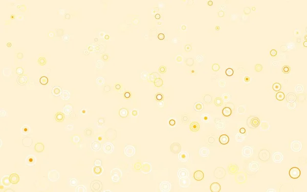 Heller Orangefarbener Vektorhintergrund Mit Blasen Abstrakte Illustration Mit Farbigen Blasen — Stockvektor