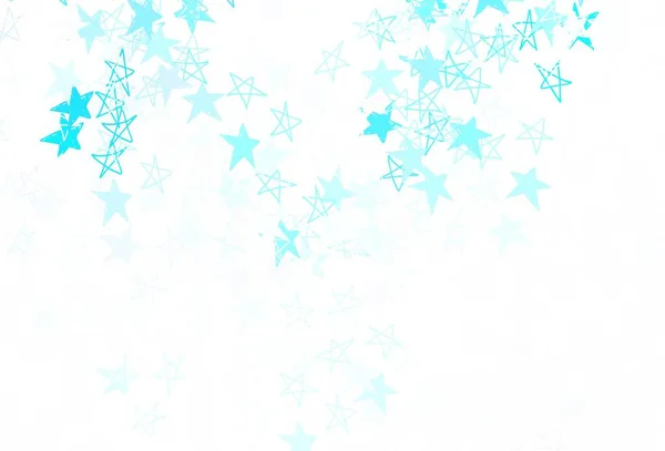 Ανοιχτό Μπλε Πράσινο Διανυσματικό Μοτίβο Χριστουγεννιάτικα Αστέρια Σύγχρονη Γεωμετρική Αφηρημένη — Διανυσματικό Αρχείο