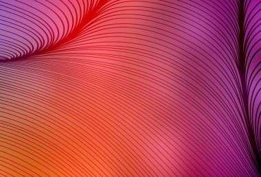 Açık Pembe, çizgili sarı vektör şablonu. Basit eğri biçiminde parlak renkli bir illüstrasyon. İş tasarımınız için şablon.