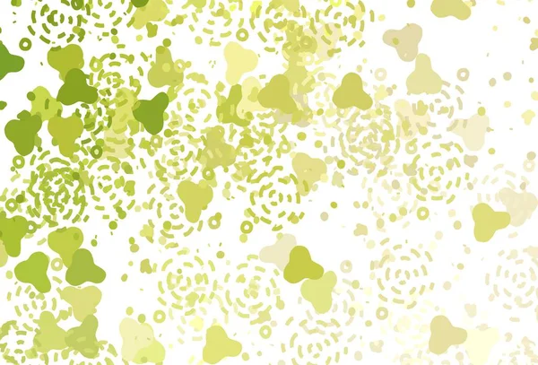 Verde Claro Textura Vectorial Amarillo Con Formas Abstractas Ilustración Colorida — Vector de stock