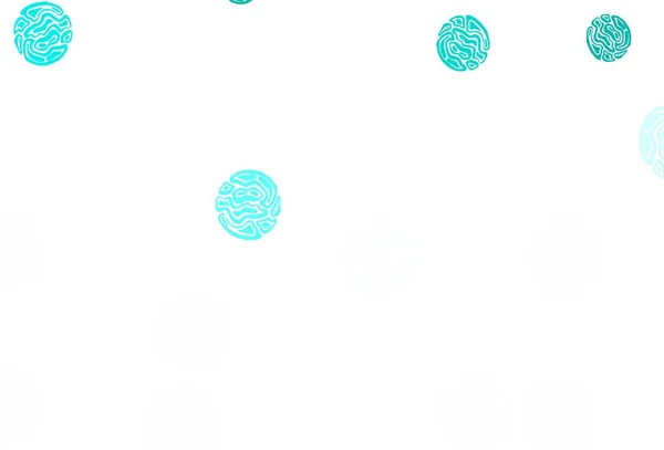 Светло Зеленый Векторный Узор Сферами Абстрактная Иллюстрация Цветными Пузырями Стиле — стоковый вектор