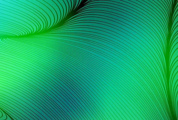 Modèle Vectoriel Vert Clair Avec Des Lignes Douces Illustration Colorée — Image vectorielle
