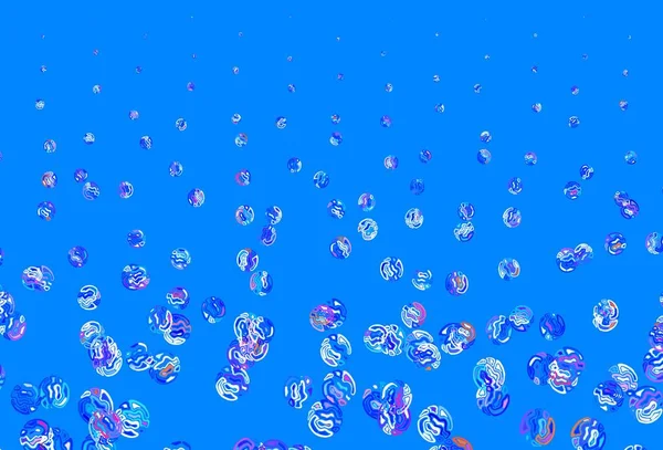 Светло Синий Красный Векторный Фон Пузырями Абстрактная Иллюстрация Цветными Пузырями — стоковый вектор