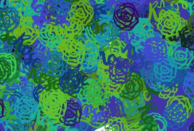 Rastgele şekilli koyu renkli vektör deseni. Renkli rastgele şekillerle modern soyut illüstrasyon. Web siteniz için basit tasarım.